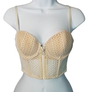 Vs very sexy lined demi zip corset bustier bra